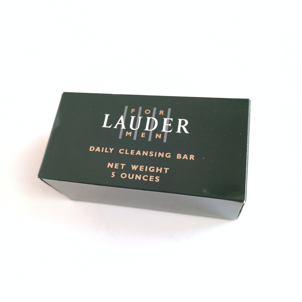 Lauder For Men Daily Cleansing Bar Green Case Estee Fragrance Free 5oz NEW